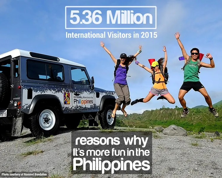5.36 million international visitors in 2015, reasons why it's more fun in the Philippines