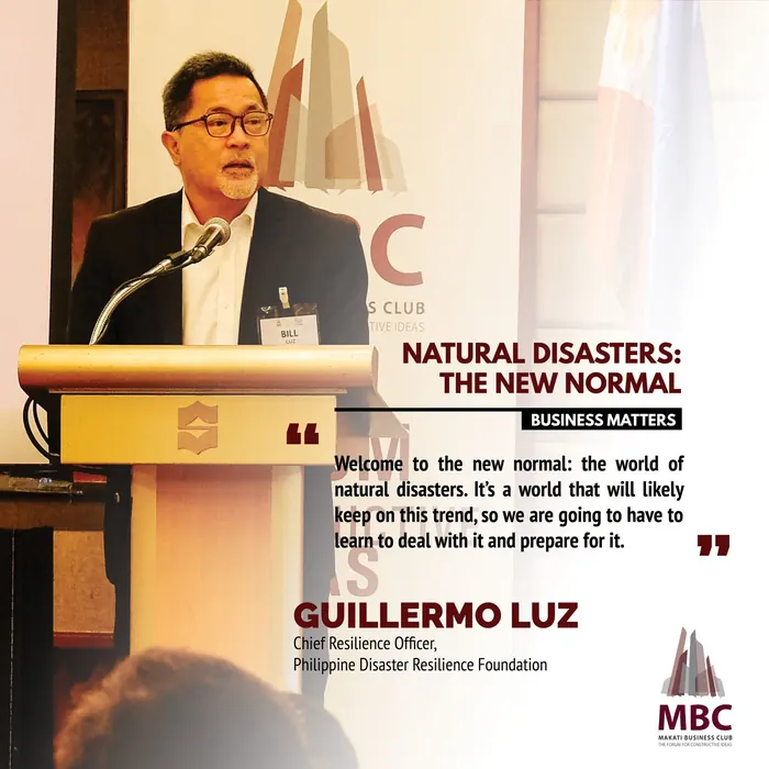 Business Matters card: Natural disasters, the new normal, Guillermo Luz