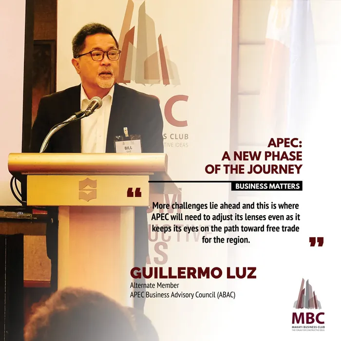 Business Matters card: APEC, a new phase of the journey, Guillermo Luz