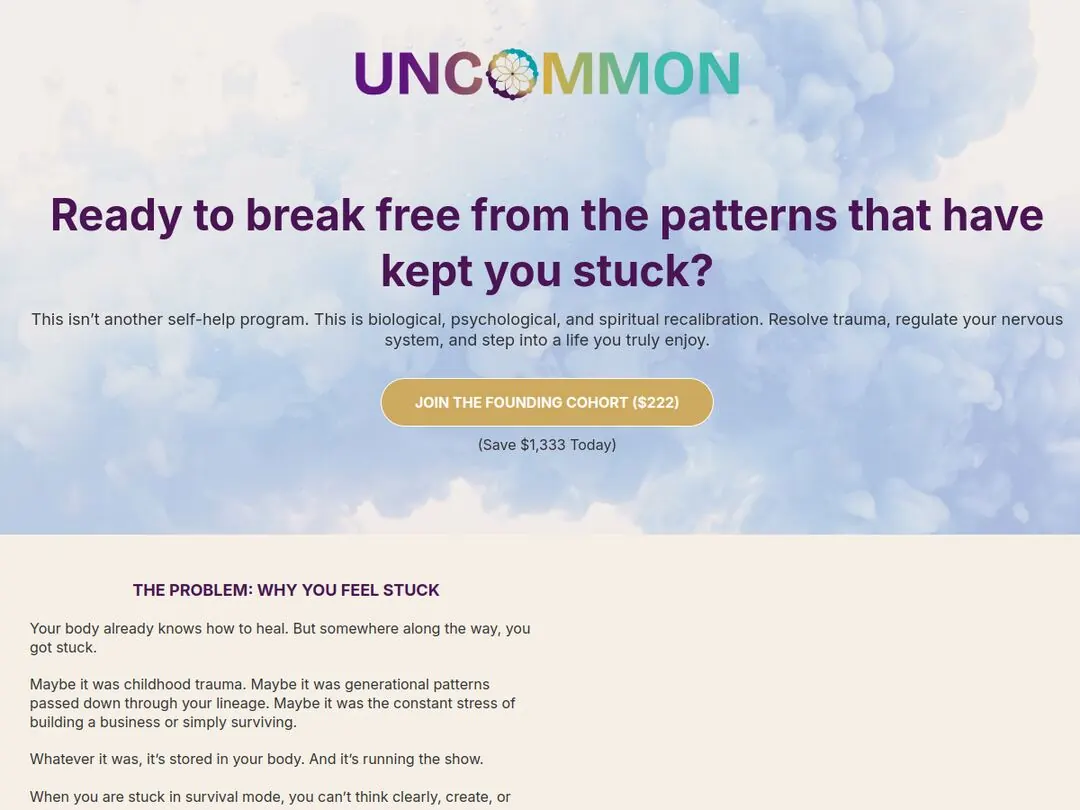 Funnel Design: The Quantum Reset Course Funnel